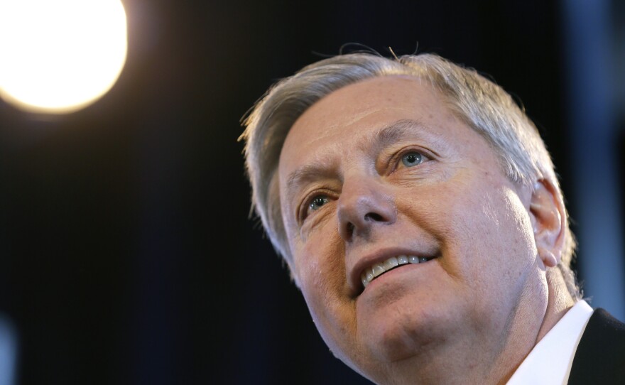 South Carolina Republican Sen. Lindsey Graham at the Iowa Agriculture Summit in March.