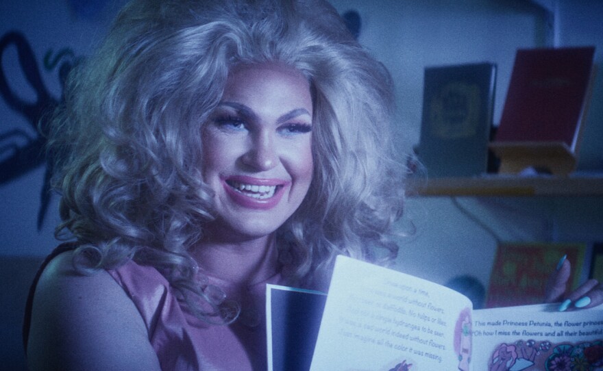 Drag queen Pickle plays Lady Pixie Dust in "The Last Story on Earth." (2024)