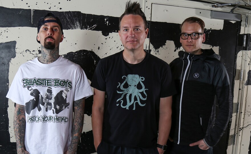A photo of San Diego-based punk band blink-182.