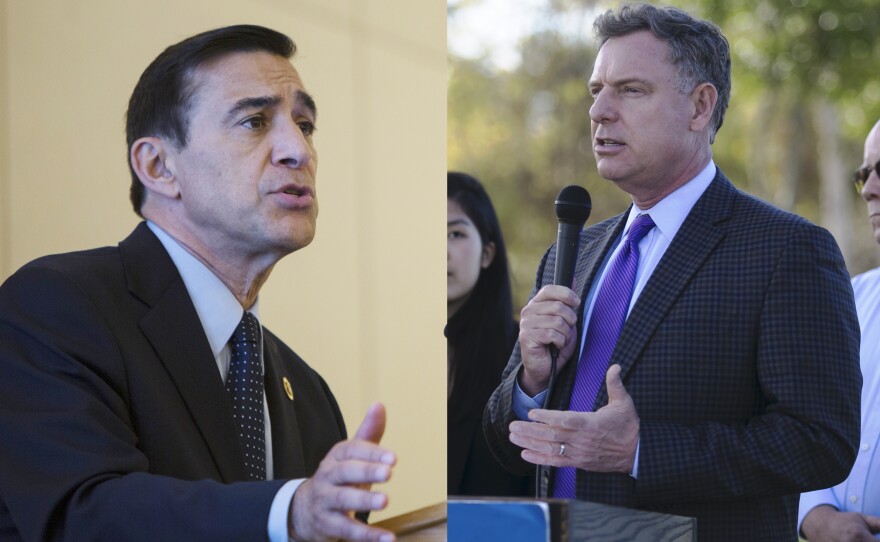 Reps. Darrell Issa, left, and Scott Peters. 