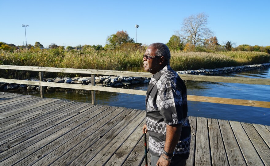 Larry Bannerman is part of a community team that's trying to prepare Turner Station for the impacts of rising seas.