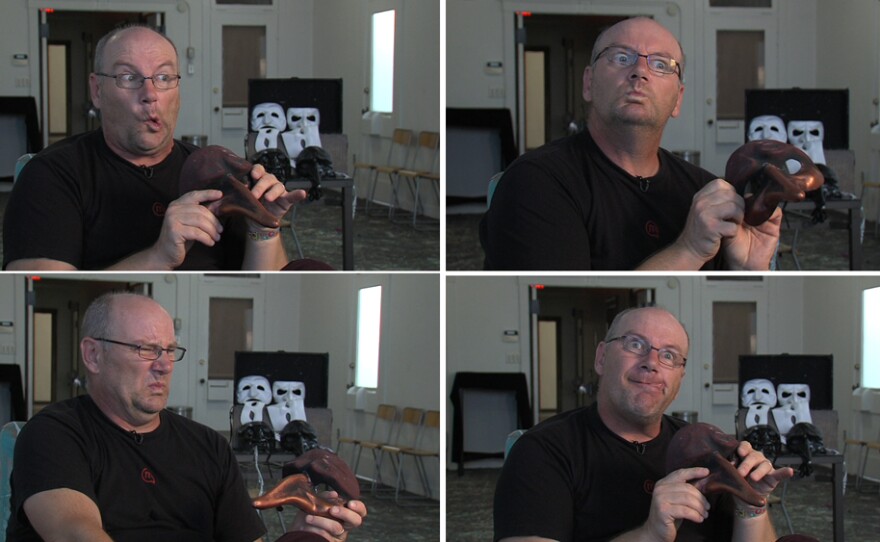 The many faces of Ivan Rupnik. Trained in traditional commedia dell'arte techniques, Rupnik has taught previous workshops for Chronos Theatre Group and has directed two productions. He was an advisor on commedia for past Chronos performances, including UCSD-TV's Opera Talk (Pagliacci) and a production of The Coffee Shop by Carlo Goldoni. He will be teaching the Chronos workshop on commedia dell'arte that begins Dec. 27.