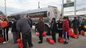 Parts of New York were also suffering fuel shortages, including Staten Island, where there were long lines for gas Friday.
