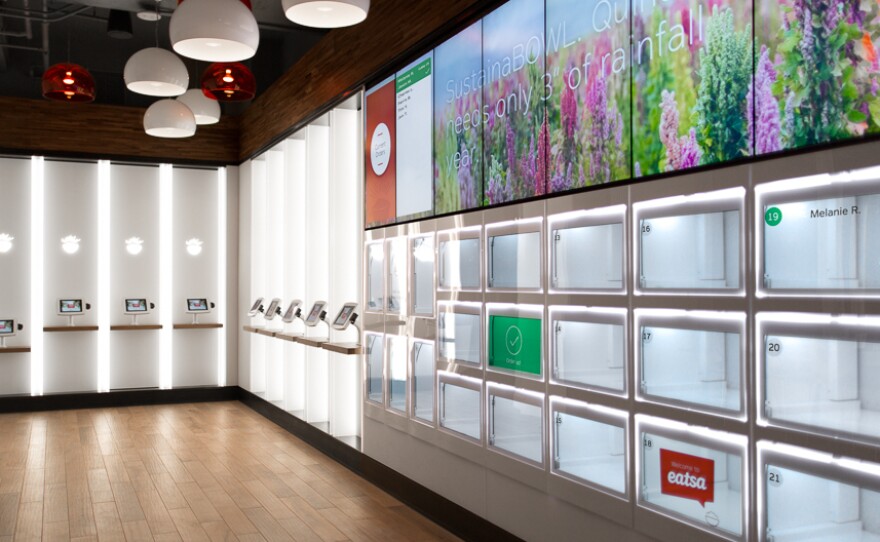 Eatsa's first location is in San Francisco's financial district. Its quinoa-based dishes sell for about $7 a bowl.