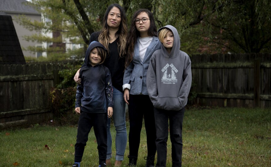 Joyce Chen and her children, Campbell, 7, Bryn, 12, and Emerson, 10.
