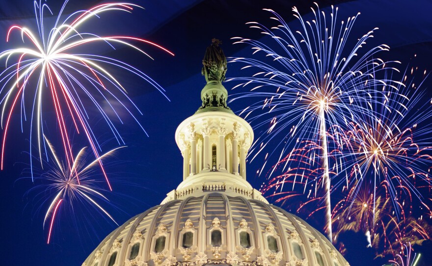 Fireworks over the U.S. Capitol. America’s favorite Independence Day celebration kicks off the country’s 242nd birthday.