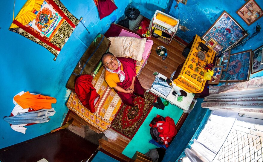 Pema, 22, studies Buddhism in Katmandu, Nepal.