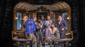 The cast of the Asolo Repertory Theatre production of Agatha Christie’s "Murder on the Orient Express," currently running at the Old Globe Theatre.