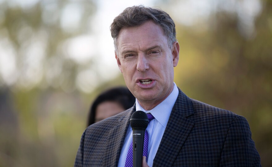 Rep. Scott Peters, D-San Diego, speaks at a news conference in a Clairemont park, Jan. 21, 2016.