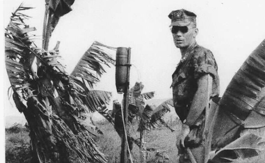 The image shows retired US Marine Corps Lieutenant Colonel James Lyle Steele in Vietnam in this undated photograph.