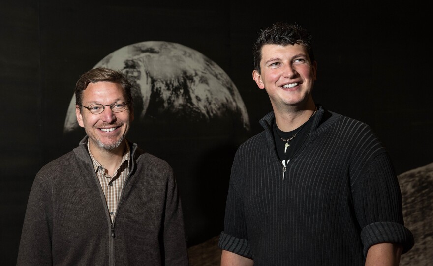 Caltech astronomers Mike Brown (left) and Konstantin Batygin are "willing to take bets" that a giant ninth planet is lurking in our solar system — way, way out, beyond Neptune.