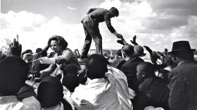 Robert Kennedy with Ethel Kennedy in Soweto, South Africa, 1966. 