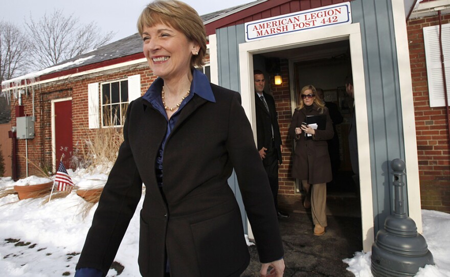 Massachusetts Democratic Senate candidate Martha Coakley leaves an American Legion Post on Jan. 4 in Cambridge, Mass.
