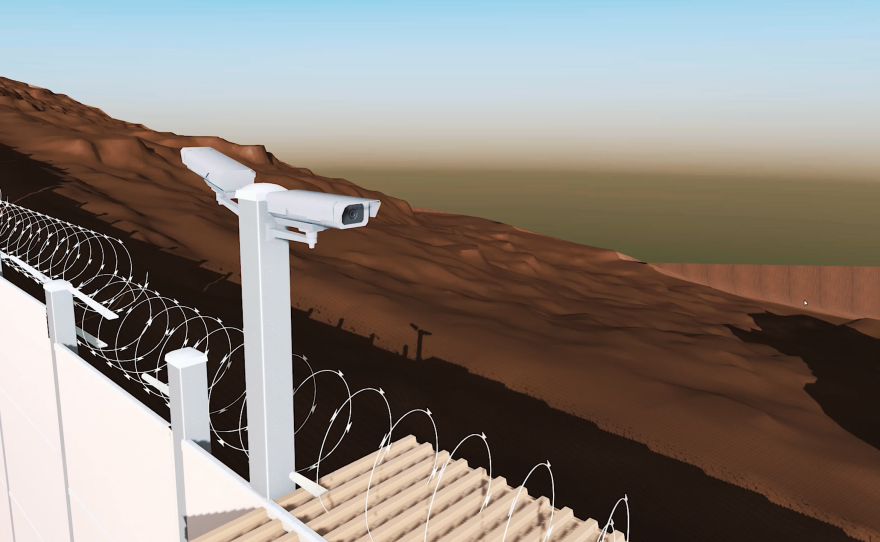 The San Diego-based company vScenario created a 3D model of the existing border fence to plan the wall.