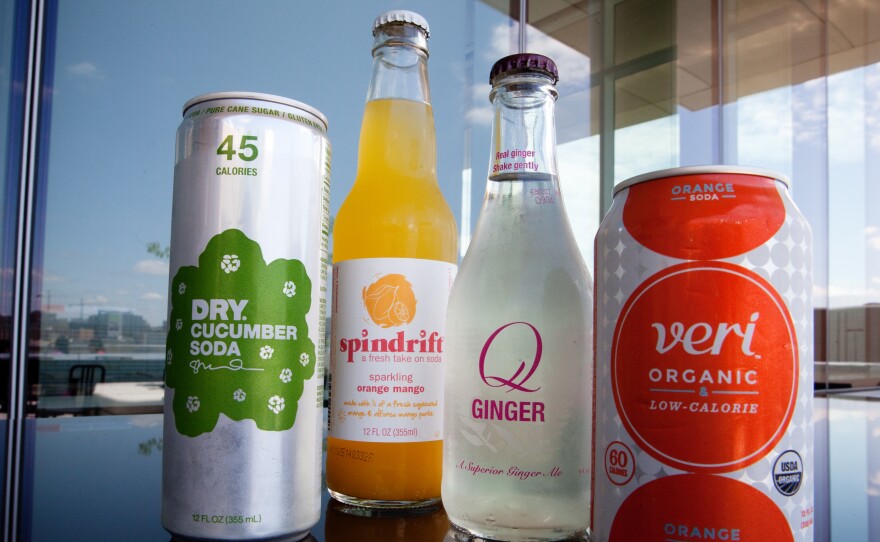 Samples from Dry Soda, Spindrift, Q and Veri Organic, four small companies that are trying to win back soda lovers by lowering the sugar.