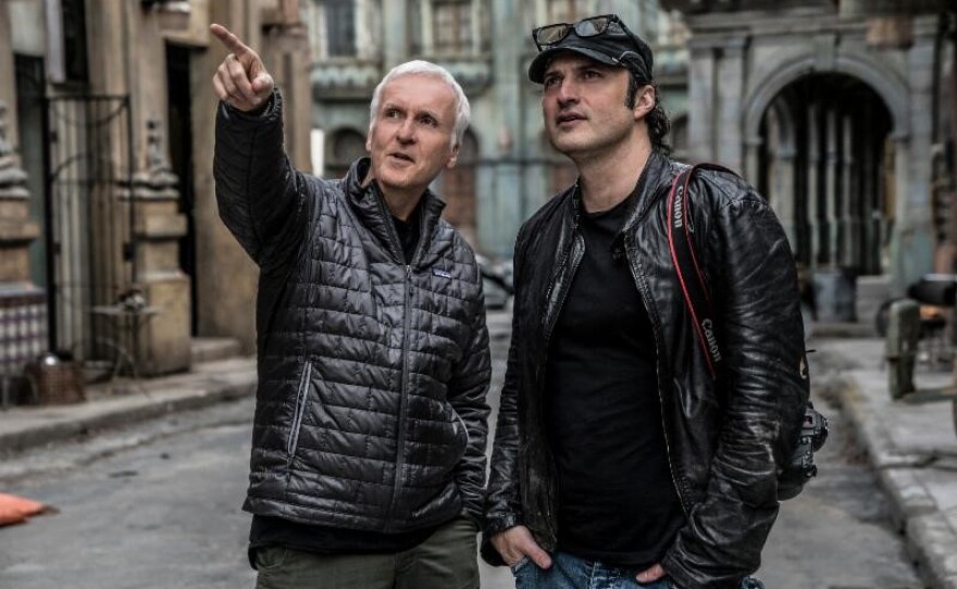Odd bedfellows? Producer James Cameron and director Robert Rodriguez have very different styles of filmmaking but their shared love for Japanese manga "Alita" brought them together of this film project.