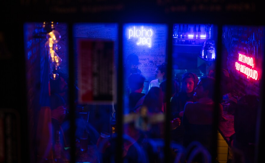 Tbilisi's "Ploho" bar, which means "bad" in Russian, serves as a place where Russian speakers can gather to socialize.