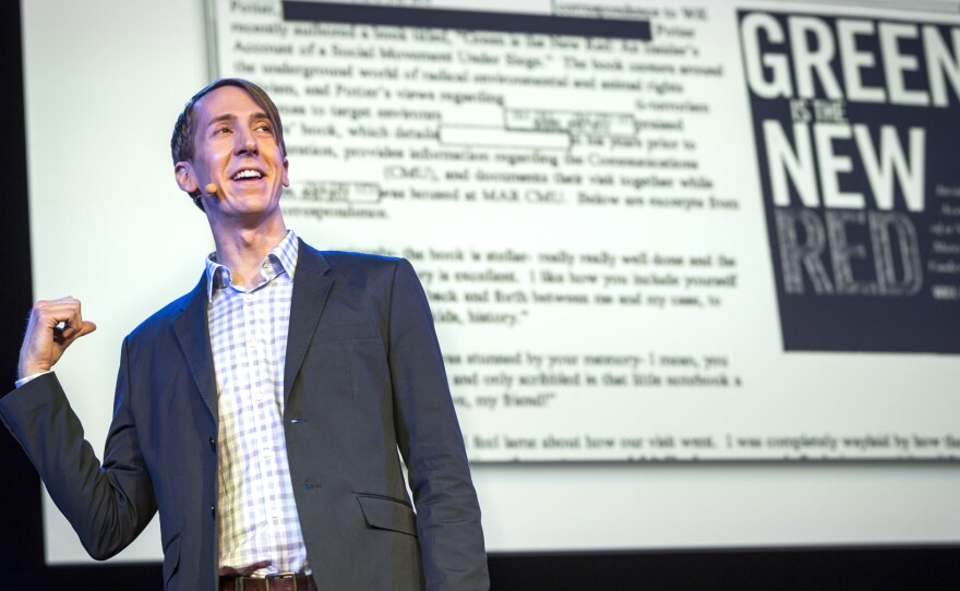 Will Potter speaks during a TED Fellows Talk in March, at the Vancouver Convention Center, Vancouver, B.C.