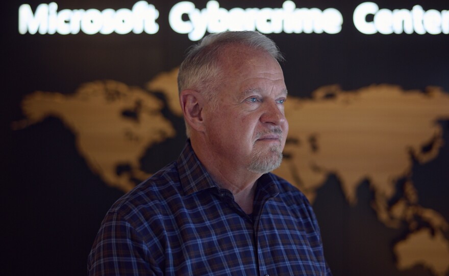 Tom Burt, a vice president at Microsoft who manages the digital crimes unit.