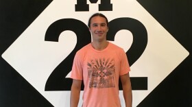 Matt Myers started the M22 business with his brother, Keegan. They trademarked the logo in 2007, but now the Michigan attorney general is challenging the trademark in court.