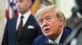 President Donald Trump speaks in the Oval Office of the White House, Thursday, Aug. 6, 2026, in Washington.