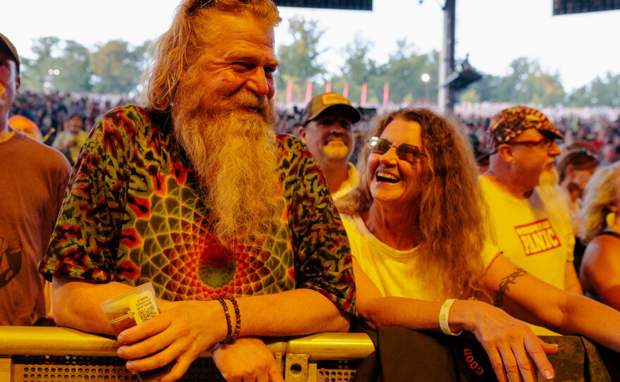 Widespread Panic plays to the crowd in the pit during All Good Now festival at Merriweather Post Pavilion.