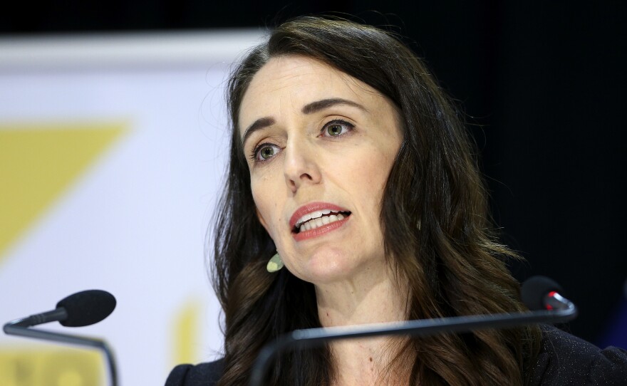 New Zealand Prime Minister Jacinda Ardern, seen here in May, said Tuesday that the country had four new cases of COVID-19. The government moved quickly to contain the outbreak and increased alert levels throughout the country.