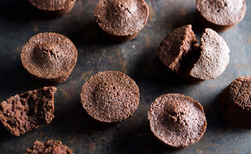 Mini Almond Cakes with Spiced Chocolate, inspired by Mexican hot chocolate