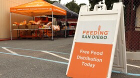 Feeding San Diego puts on a school food pantry at Clover Flat Elementary School on Monday, May 5, 2025.