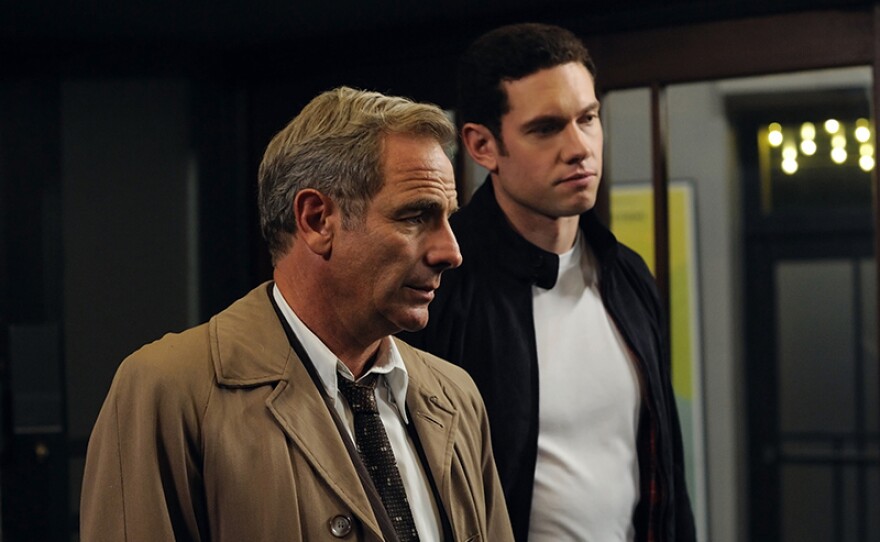 Shown from left to right: Robson Green as Geordie Keating and Tom Brittney as Will Davenport.
