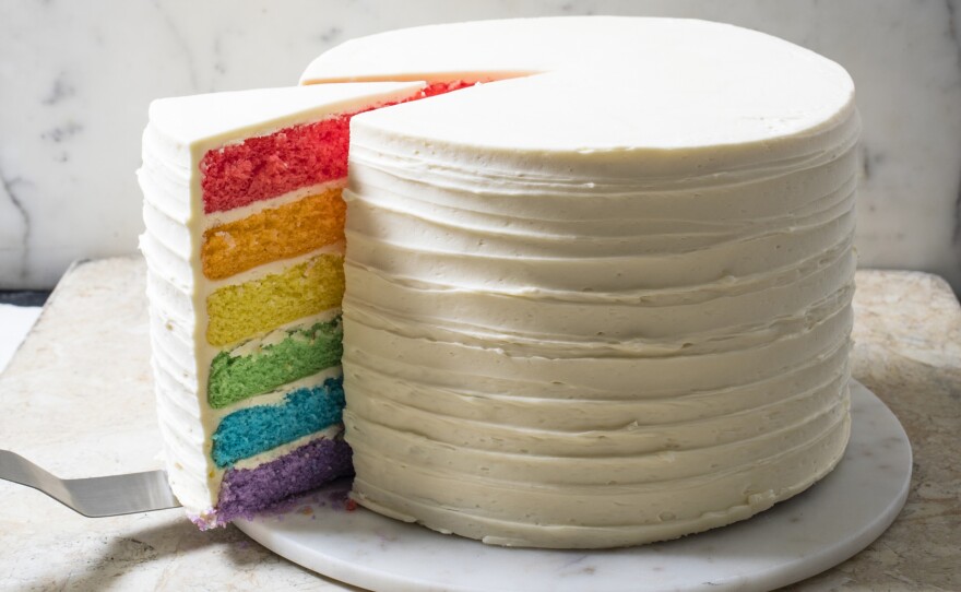 A show-stopping Rainbow Cake
