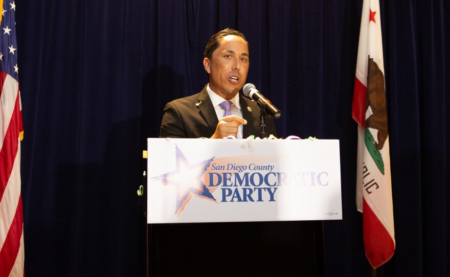 State Assemblyman Todd Gloria, D-San Diego, speaks at San Diego's Hotel Republic, Nov. 6, 2018.