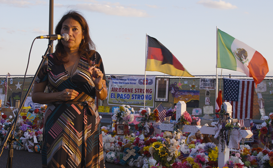 El Paso’s Veronica Escobar, a border-rights activist running for Congress, gives a speech. (undated photo)