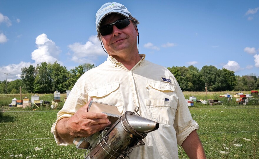Bucking the paradigm in the beekeeping world, beekeeper and breeder Jeff Berta doesn't use pesticides to control mites on his honeybee colonies near Slippery Rock, Pa. Instead, he breeds bees that have natural grooming behaviors that keep colonies free of mites.