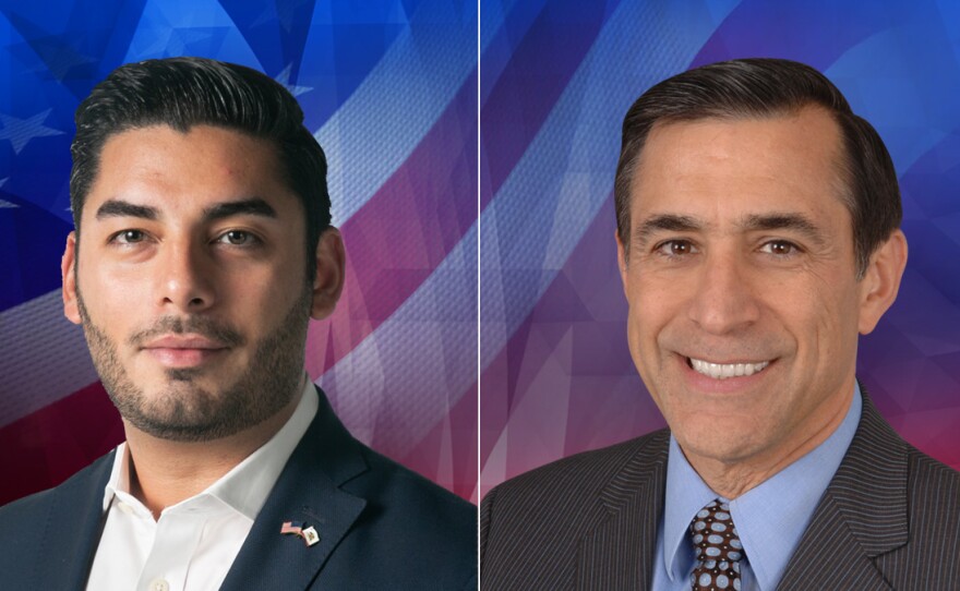 50th Congressional candidates Ammar Campa-Najjar (left) and Darrell Issa (right) in this undated photo