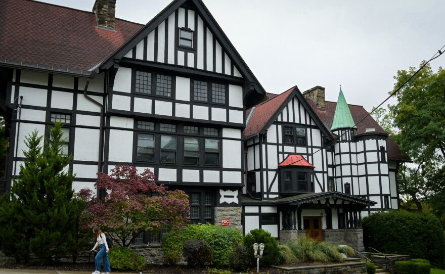 The Chi Phi fraternity house at Cornell University in Ithaca, N.Y., on Monday.