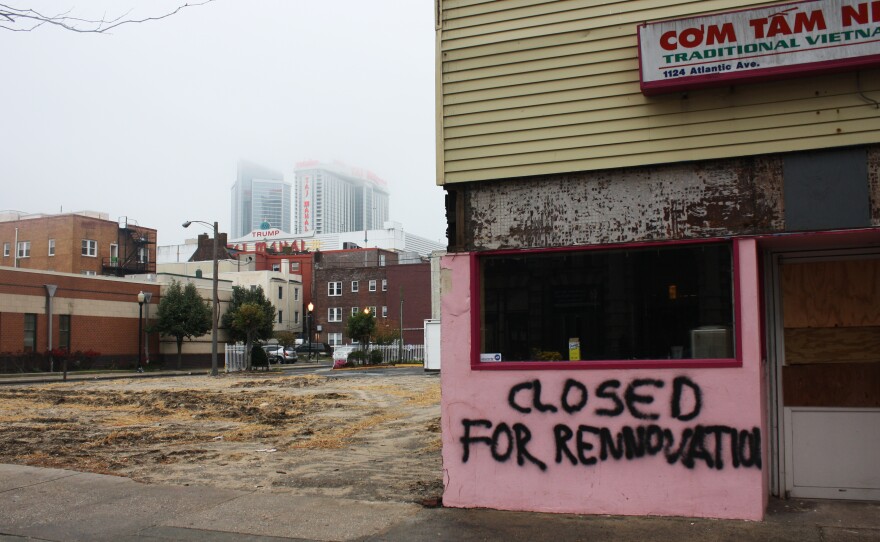 Layoffs and closures have left their mark across Atlantic City, with boarded up businesses and restaurants lining the streets.