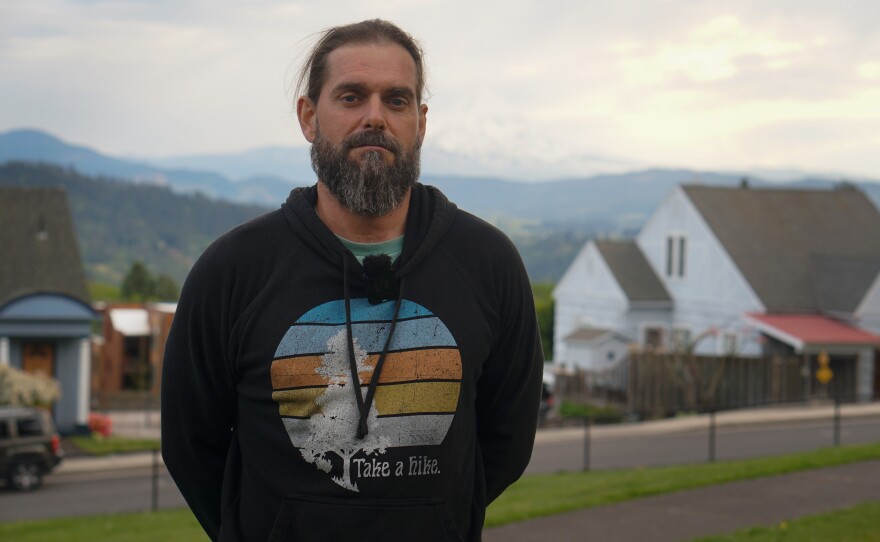 Adam Lieberg is a land manager for the conservation nonprofit Columbia Land Trust in southern Washington. He hasn't received federal money from the Community Wildfire Defense Grant Program to fund controlled burns to minimize wildfire risk in the area.