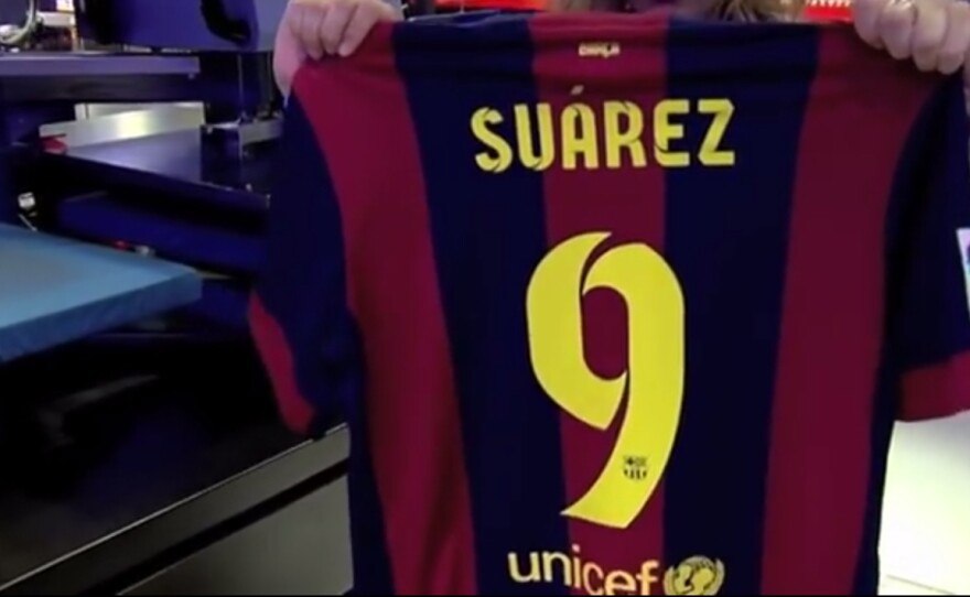 Luis Suarez will wear the number 9 for Barcelona.