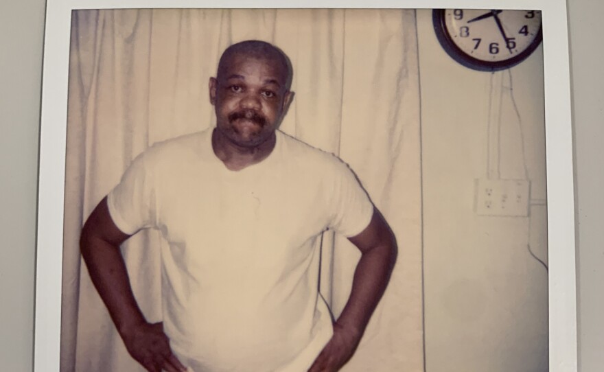 A polaroid photo of Wilbert Lee Evans was taken before he was executed in 1990.