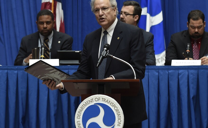 National Highway Traffic Safety Administration Administrator Mark Rosekind speaks at the start of a public meeting about self-driving cars earlier this year.