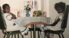 Meshate Mengistu (left) and her sister Meklit are pictured in this photo taken in 1996 in City Heights, shortly after arriving in San Diego from Ethiopia in 1996. Her brother Sharew took the picture to send to their mother, who was still living in Ethiopia.