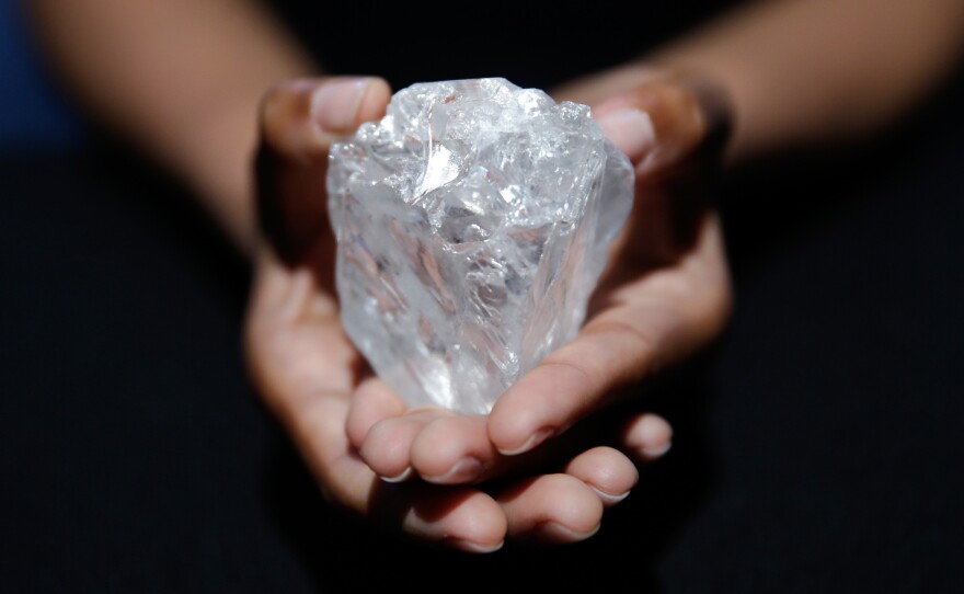 Found in Botswana, the Lesedi la Rona diamond is up for auction and valued at $70 million.
