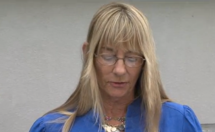 Former Councilwoman Donna Frye speaks at a press conference calling for Mayor Bob Filner's resignation, July 11, 2013.  