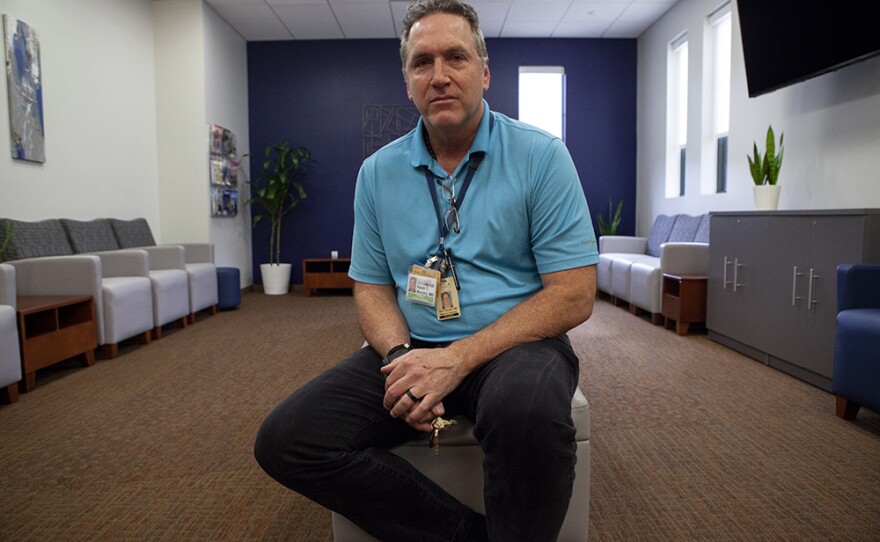Dr. Kevin Murphy, an oncologist and founder of Mindset and PeakLogic, sits for a photo at the UCSD Center for Neuromodulation on Dec. 6, 2019.
