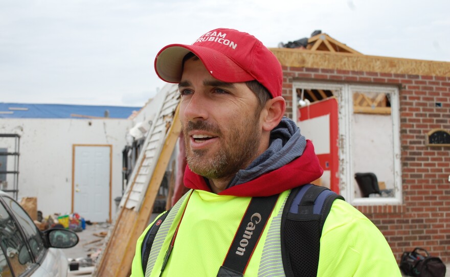 David Casler says military service was good training for learning to respond to disasters.