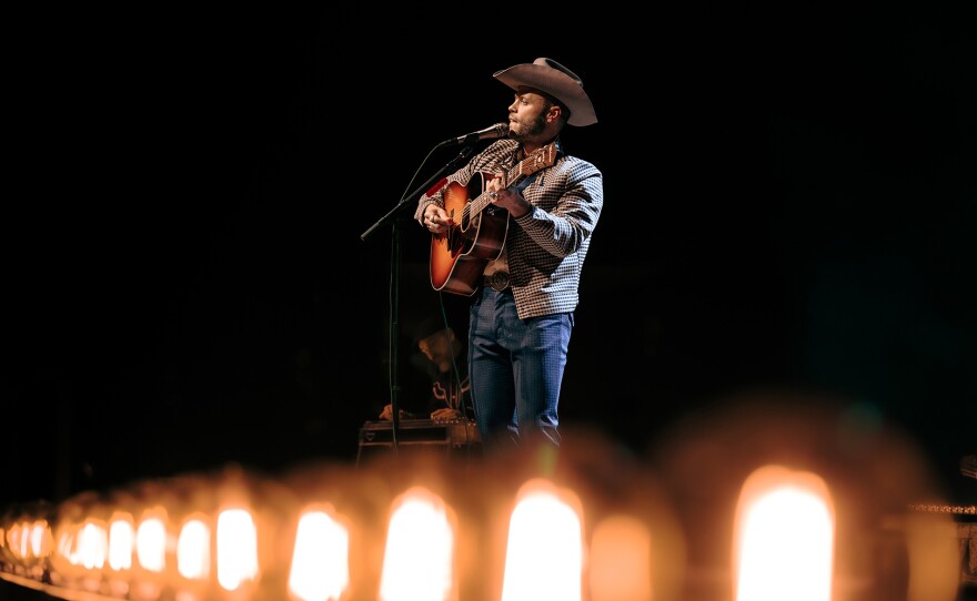 Charley Crockett performs his first-ever show at the Ryman Auditorium in November 2022.