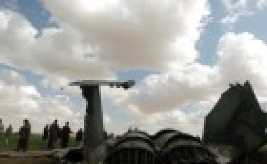 Libyans gather around wreckage of US jet crash