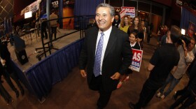 Democrat Juan Vargas greets supporters on Election Night, Nov. 6, 2012.
