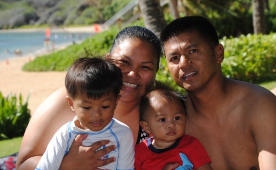 Staff Sgt. Kristofferson Lorenzo and family